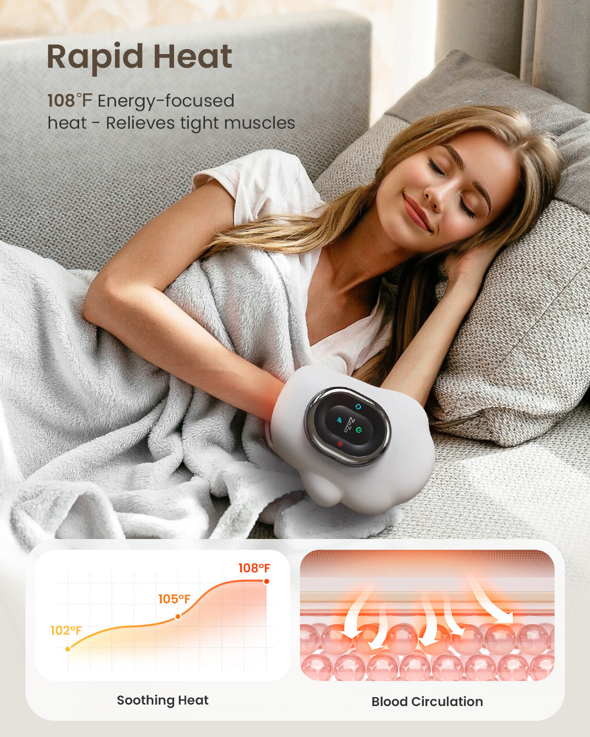 ZaZa Cute Cat Paw Cordless Electric Hand Massager