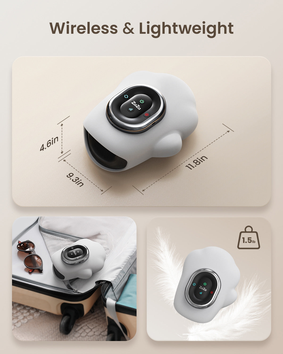 ZaZa Cute Cat Paw Cordless Electric Hand Massager